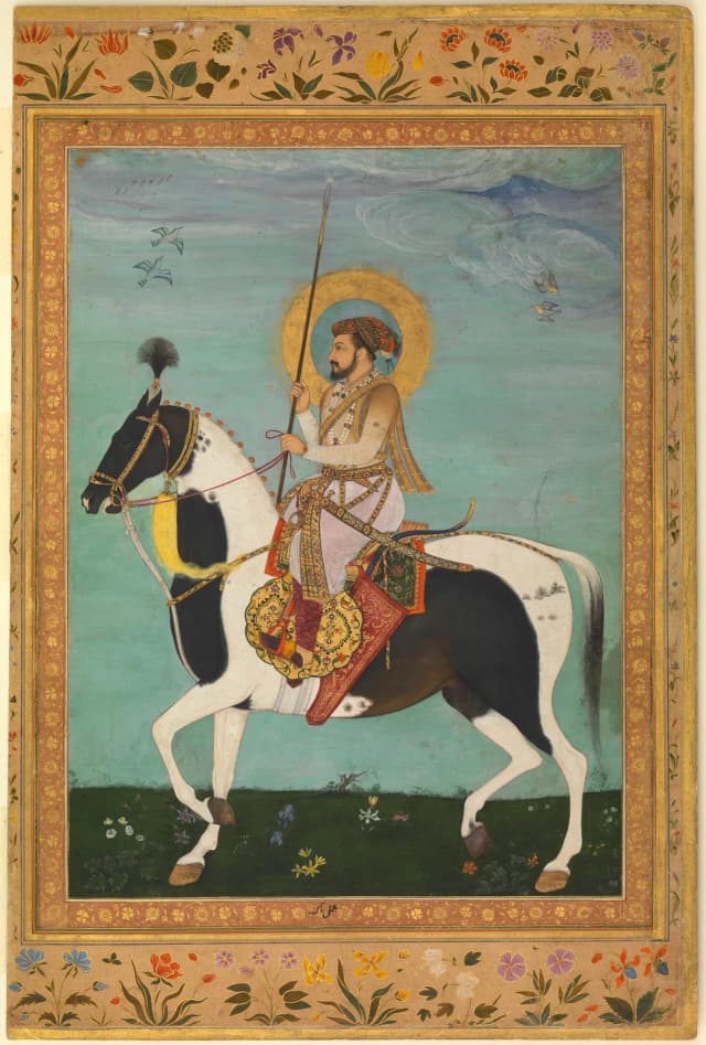 Emperor Shah Jahan on Horseback, from the Shah Jahan Album, circa 1630