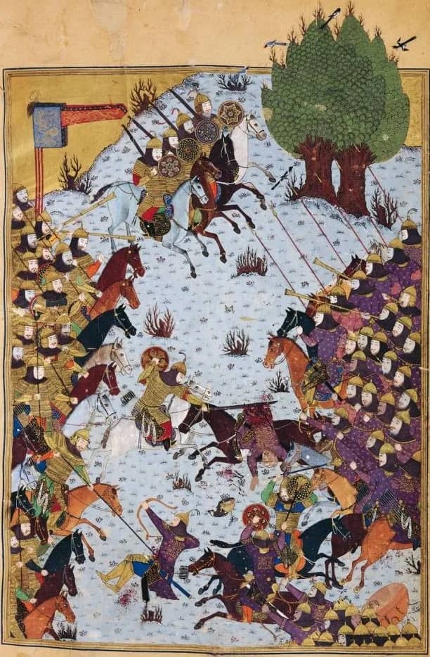 Baysunghur Shahnama Battle Scene