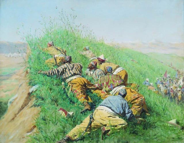 They are spying on the enemy, 1873, Oil on canvas